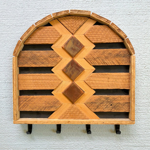 Arched Black Copper Key Rack