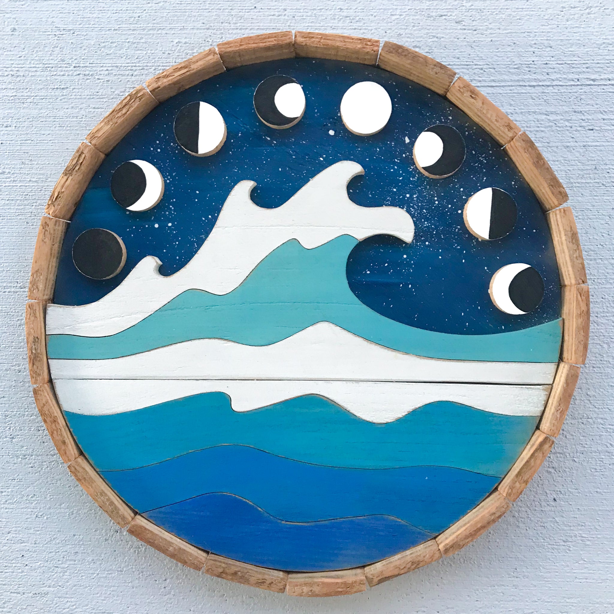 Wave Moon Phase Round (Made to Order)